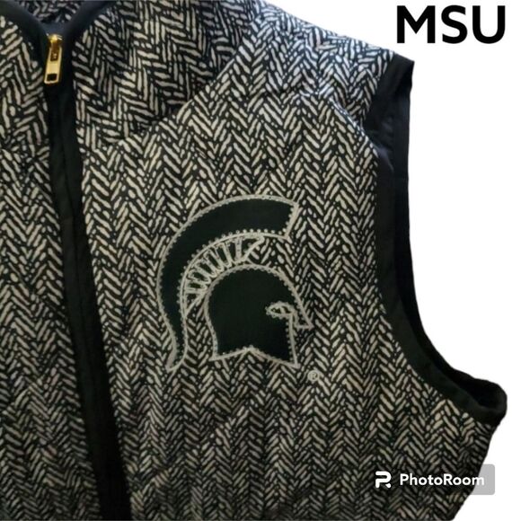 Michigan State Game Day MSU VEST  GameDay Couture Woman's size medium M helmet - Picture 5 of 11